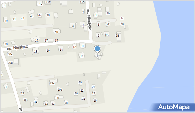 Przełazy, Osiedle Niesłysz, 9, mapa Przełazy
