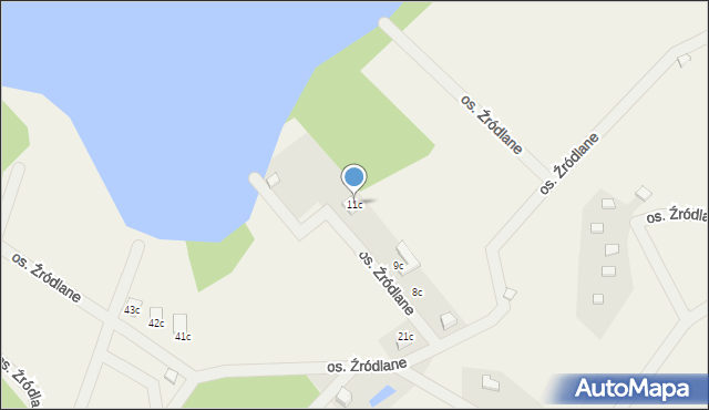 Przełazy, Osiedle Źródlane, 11c, mapa Przełazy