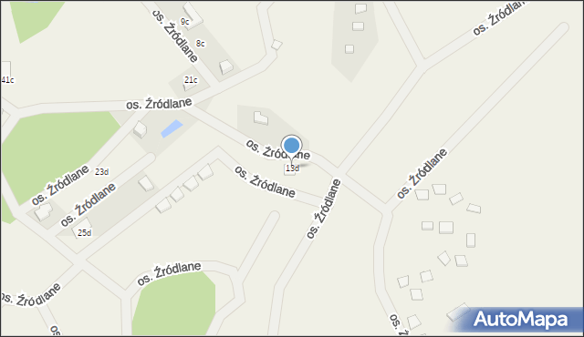 Przełazy, Osiedle Źródlane, 13d, mapa Przełazy