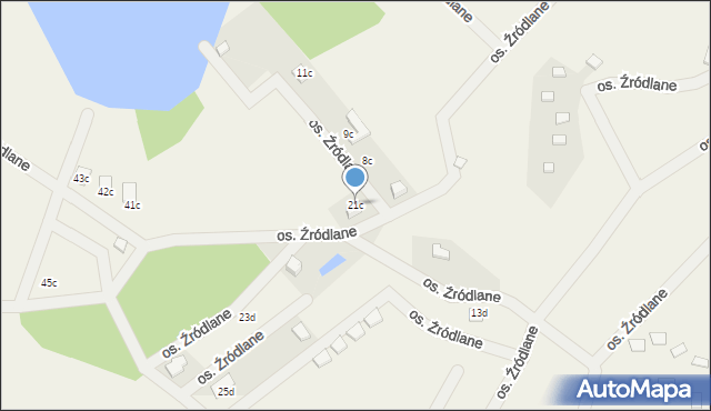 Przełazy, Osiedle Źródlane, 21c, mapa Przełazy
