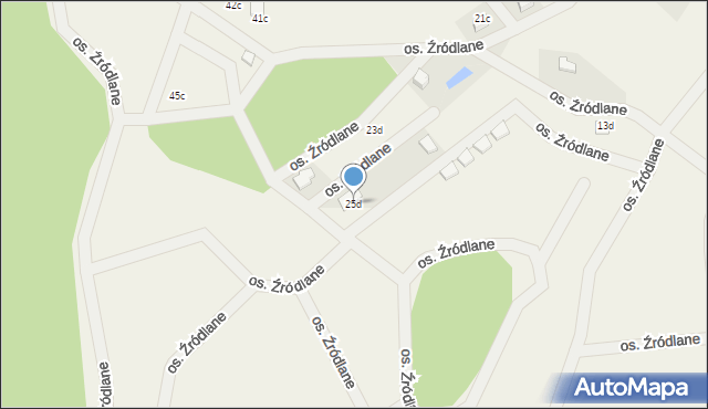 Przełazy, Osiedle Źródlane, 25d, mapa Przełazy