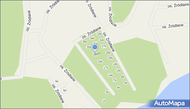 Przełazy, Osiedle Źródlane, 28b, mapa Przełazy