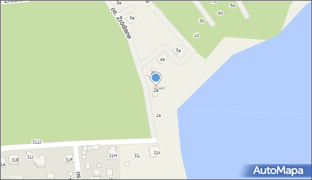 Przełazy, Osiedle Źródlane, 2a, mapa Przełazy