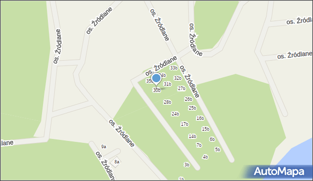 Przełazy, Osiedle Źródlane, 30b, mapa Przełazy