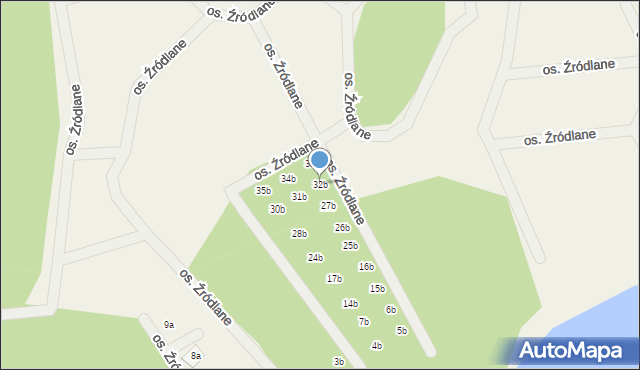 Przełazy, Osiedle Źródlane, 32b, mapa Przełazy