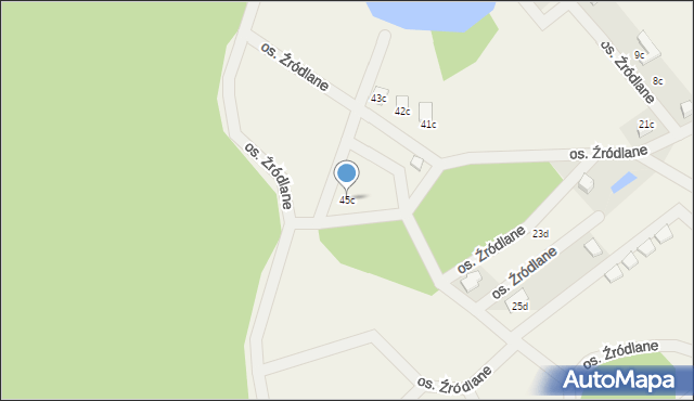 Przełazy, Osiedle Źródlane, 45c, mapa Przełazy