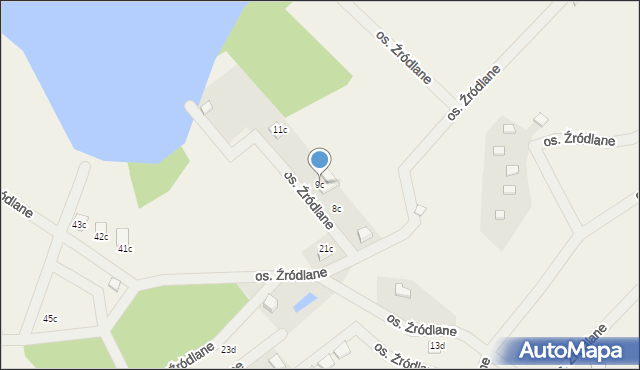 Przełazy, Osiedle Źródlane, 9c, mapa Przełazy