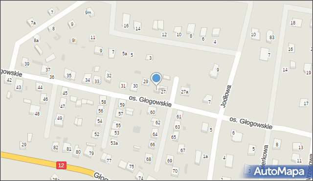 Przemków, Osiedle Głogowskie, 28, mapa Przemków