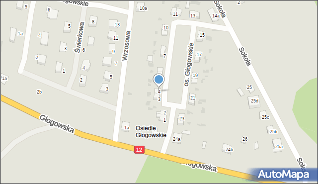 Przemków, Osiedle Głogowskie, 4, mapa Przemków