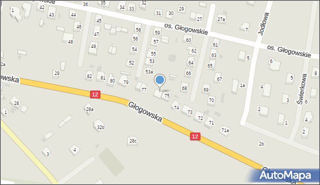 Przemków, Osiedle Głogowskie, 76, mapa Przemków