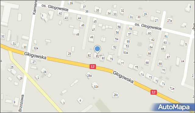 Przemków, Osiedle Głogowskie, 81, mapa Przemków