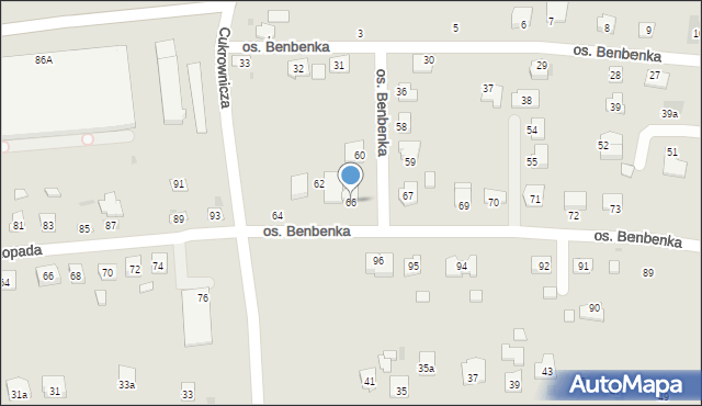 Przeworsk, Osiedle Benbenka Józefa, 66, mapa Przeworsk