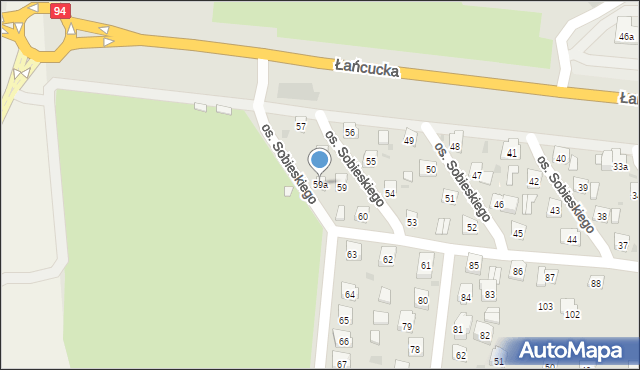 Przeworsk, Osiedle Króla Jana III Sobieskiego, 59a, mapa Przeworsk