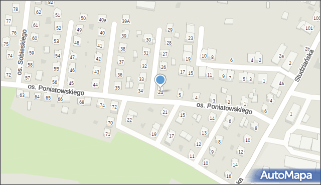 Przeworsk, Osiedle Księcia Józefa Poniatowskiego, 24, mapa Przeworsk