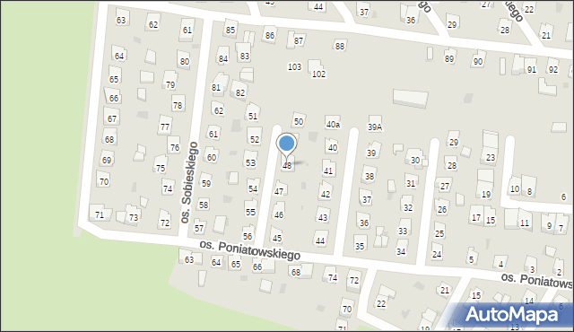 Przeworsk, Osiedle Księcia Józefa Poniatowskiego, 48, mapa Przeworsk