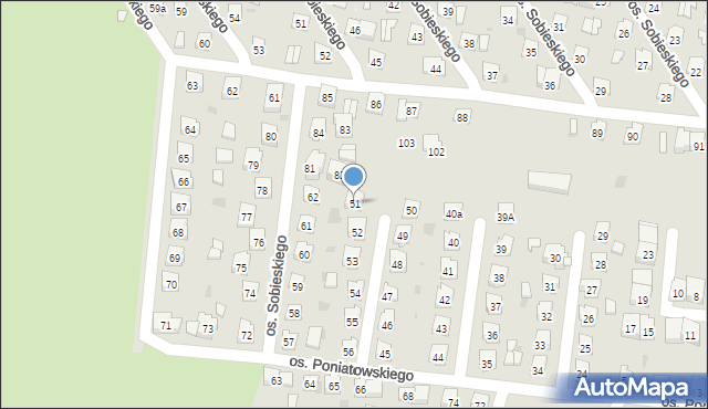 Przeworsk, Osiedle Księcia Józefa Poniatowskiego, 51, mapa Przeworsk