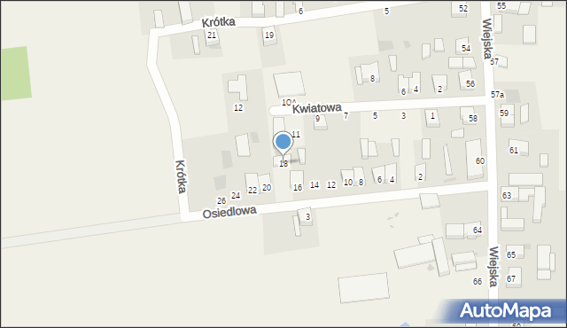 Przybyszewo, Osiedlowa, 18, mapa Przybyszewo