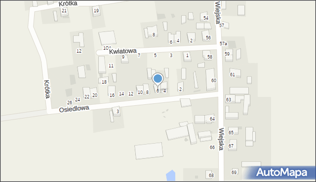 Przybyszewo, Osiedlowa, 6, mapa Przybyszewo