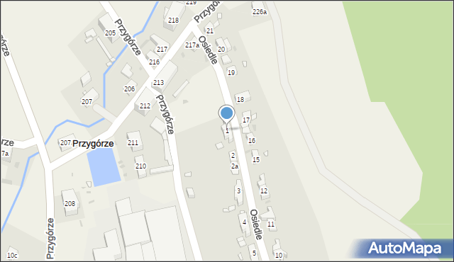 Przygórze, Osiedle, 1, mapa Przygórze