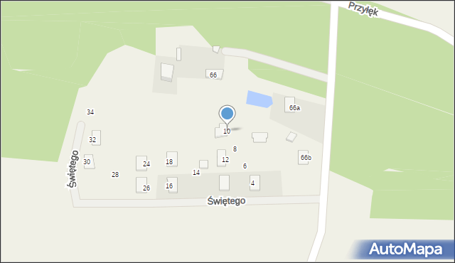 Przyłęk, Osiedle Świętego Wojciecha, 10, mapa Przyłęk
