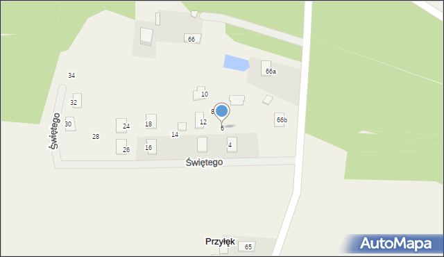 Przyłęk, Osiedle Świętego Wojciecha, 6, mapa Przyłęk