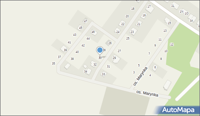 Przysieczyn, Osiedle Marynka, 30, mapa Przysieczyn