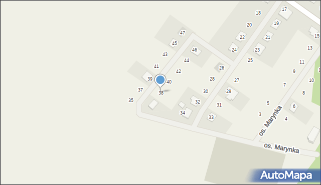 Przysieczyn, Osiedle Marynka, 38, mapa Przysieczyn
