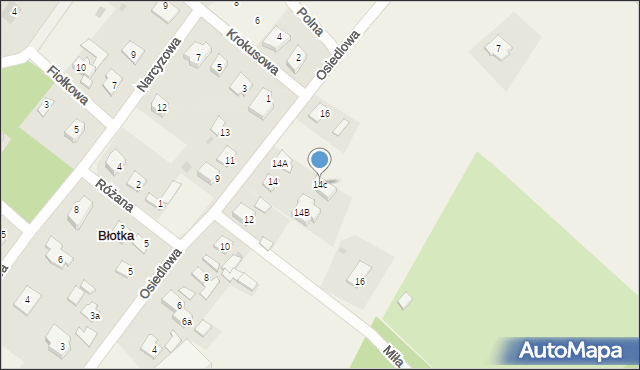 Przysiek, Osiedlowa, 14c, mapa Przysiek