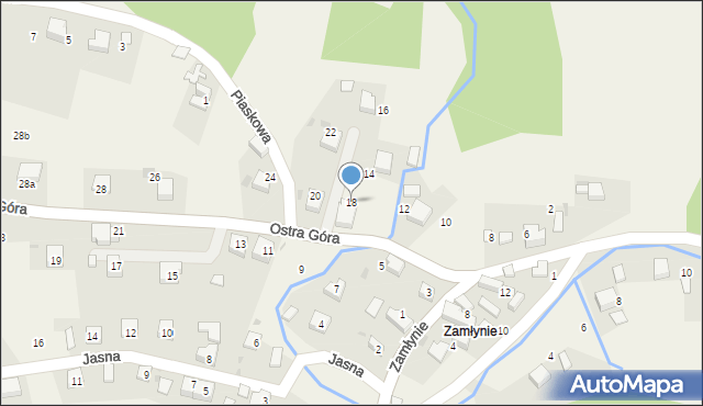 Psary, Ostra Góra, 18, mapa Psary