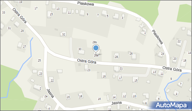 Psary, Ostra Góra, 28a, mapa Psary