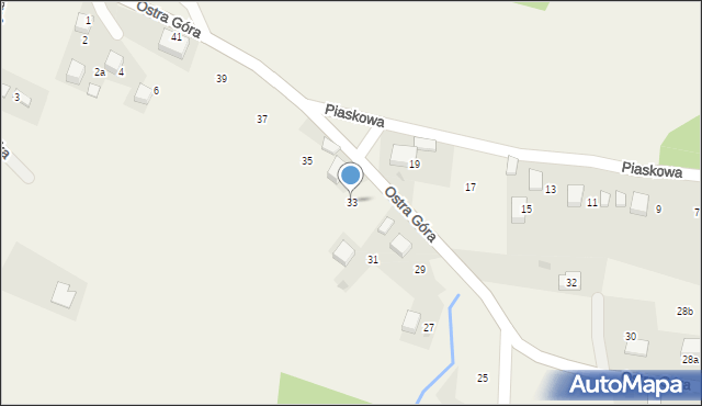 Psary, Ostra Góra, 33, mapa Psary