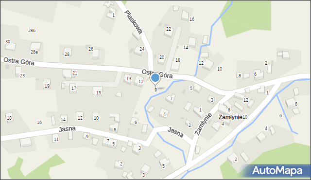Psary, Ostra Góra, 9, mapa Psary