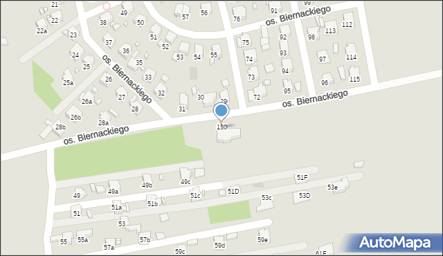 Pszów, Osiedle Biernackiego Alojzego, 130, mapa Pszów