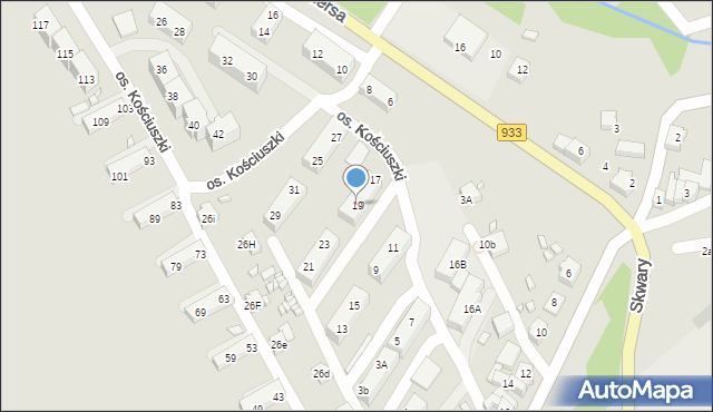 Pszów, Osiedle Kościuszki Tadeusza, gen., 19, mapa Pszów