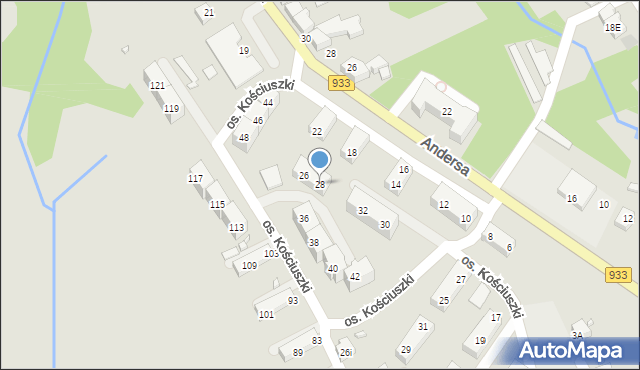 Pszów, Osiedle Kościuszki Tadeusza, gen., 28, mapa Pszów