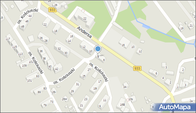 Pszów, Osiedle Kościuszki Tadeusza, gen., 8, mapa Pszów