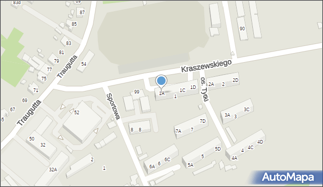 Pszów, Osiedle Tytki Józefa, 1A, mapa Pszów