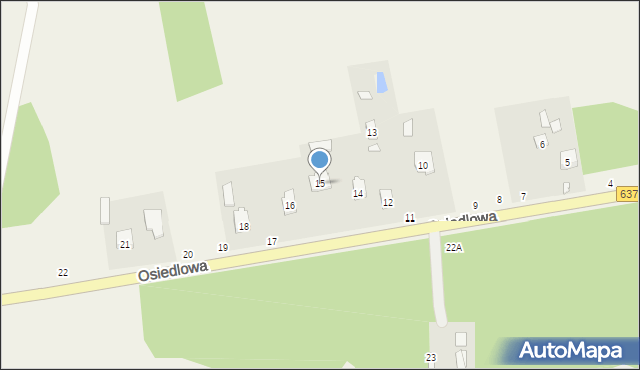 Pustelnik, Osiedlowa, 15, mapa Pustelnik