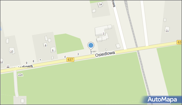 Pustelnik, Osiedlowa, 2, mapa Pustelnik