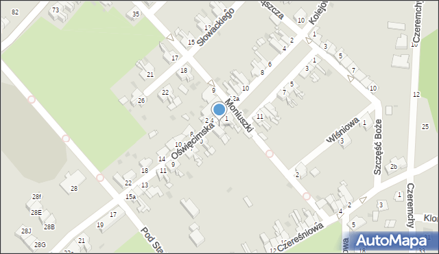 Pyskowice, Oświęcimska, 3, mapa Pyskowice