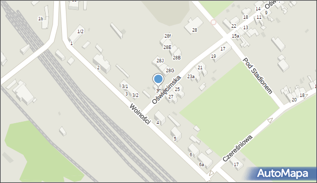 Pyskowice, Oświęcimska, 30, mapa Pyskowice