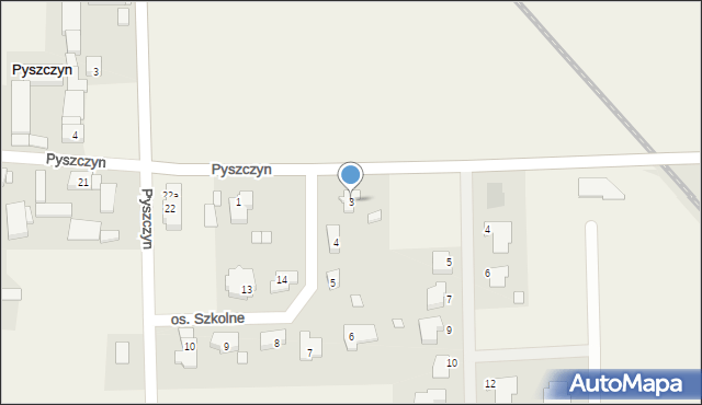 Pyszczyn, Osiedle Szkolne, 3, mapa Pyszczyn