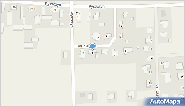 Pyszczyn, Osiedle Szkolne, 9, mapa Pyszczyn