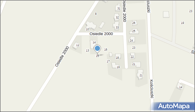 Racot, Osiedle 2000, 15, mapa Racot