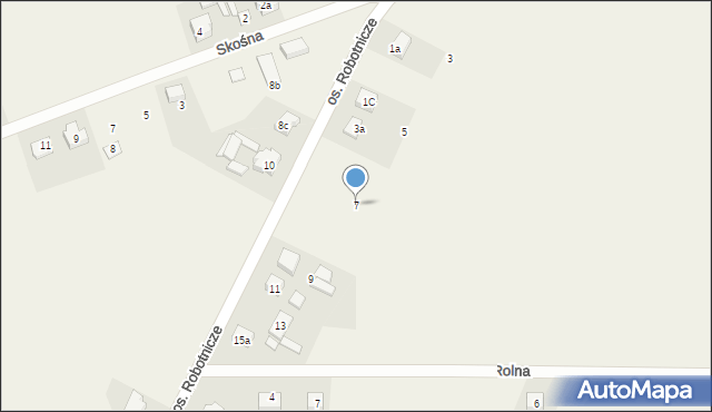 Radłów, Osiedle Robotnicze, 7, mapa Radłów