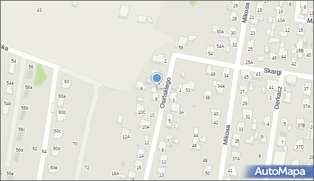 Radom, Osińskiego Michała Tadeusza, 6A, mapa Radomia