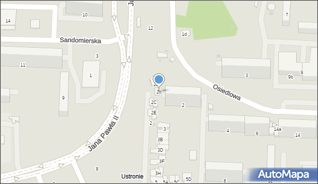 Radom, Osiedlowa, 2b, mapa Radomia