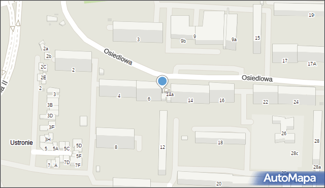 Radom, Osiedlowa, 6a, mapa Radomia