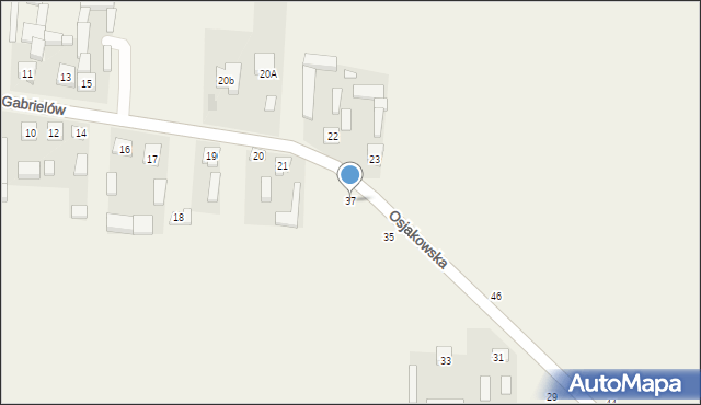 Radoszewice, Osjakowska, 37, mapa Radoszewice