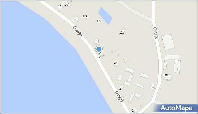 Rajgród, Ostejki, 12, mapa Rajgród